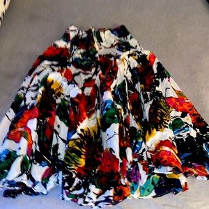 Boho elastic waist skirt.  flowy swing Long Beach skirt. Long skirt. Calf length